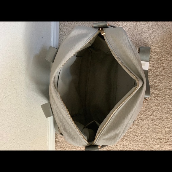 Gray KiKiLu Leather Diaper Bag